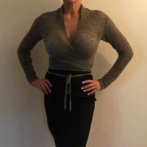 Sarah Pacini wrap around light knit